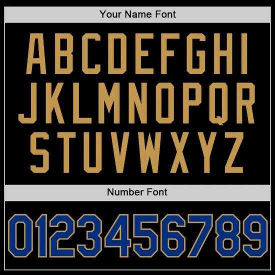 Custom Black Royal-Old Gold Authentic Throwback Basketball Jersey