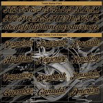 Custom Black Old Gold Largemouth Bass Fish Fishing 3D Bomber Full-Snap Varsity Letterman Hoodie Jacket