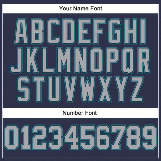 Custom Navy Gray-Aqua Long Sleeve Performance Salute To Service T-Shirt Custom Navy Gray-Aqua Long Sleeve Performance Salute To Service T-Shirt