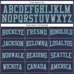 Custom Navy Gray-Aqua Long Sleeve Performance Salute To Service T-Shirt Custom Navy Gray-Aqua Long Sleeve Performance Salute To Service T-Shirt