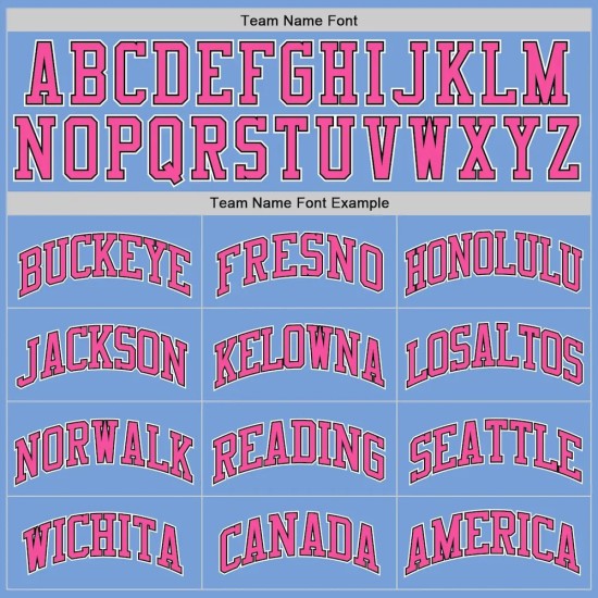 Custom Light Blue Pink-Black Authentic Throwback Basketball Jersey