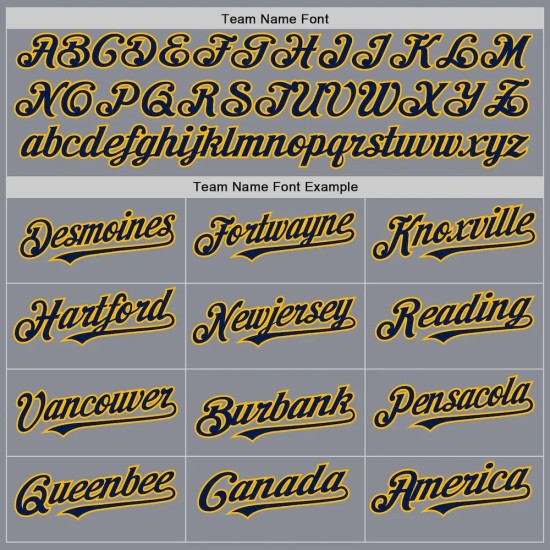 Custom Gray Navy-Gold Bomber Full-Snap Varsity Letterman Two Tone Hoodie Jacket