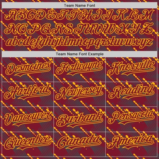 Custom Crimson Gold 3D Pattern Design Slant Lines Authentic Baseball Jersey