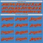 Custom Powder Blue Red-Gold Authentic Baseball Jersey