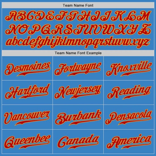 Custom Powder Blue Red-Gold Authentic Baseball Jersey