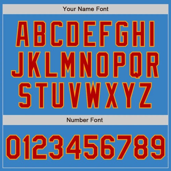 Custom Powder Blue Red-Gold Authentic Baseball Jersey