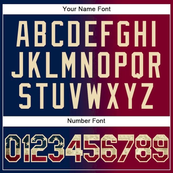 Custom Navy Vintage USA Flag Maroon-City Cream Gradient Fashion Two-Button Unisex Softball Jersey