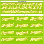 Custom Neon Green White-Yellow Authentic Baseball Jersey