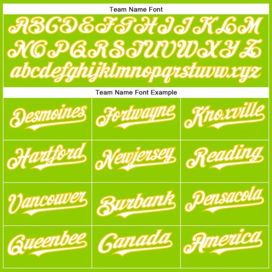 Custom Neon Green White-Yellow Authentic Baseball Jersey