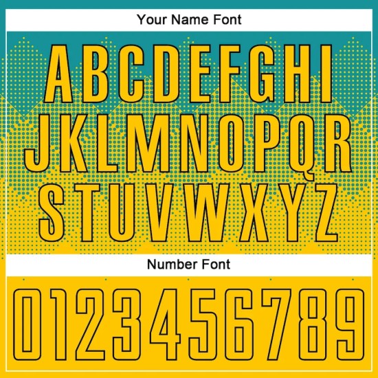 Custom Teal Gold-Black Sublimation Soccer Uniform Jersey