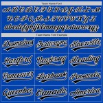 Custom Thunder Blue Black-White Authentic Baseball Jersey