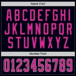 Custom Black Deep Pink-White Hockey Jersey