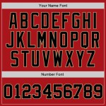 Custom Red Black-Old Gold Authentic Throwback Basketball Jersey