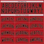 Custom Red Black-Old Gold Authentic Throwback Basketball Jersey