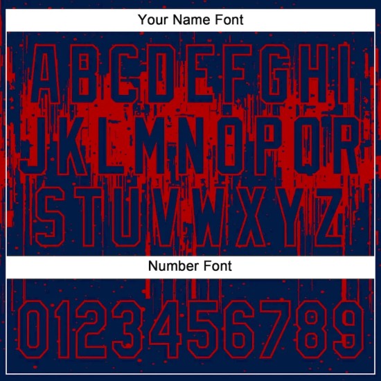 Custom Navy Red 3D Pattern Dripping Splatter Art Two-Button Unisex Softball Jersey Custom Navy Red 3D Pattern Dripping Splatter Art Two-Button Unisex Softball Jersey