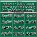 Custom Kelly Green Black-White Bomber Full-Snap Varsity Letterman Jacket