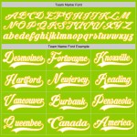 Custom Neon Green White-Yellow Hockey Lace Neck Jersey