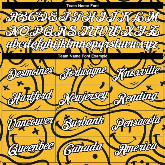 Custom Yellow White-Black 3D Pattern Design Smile Emoji Performance T-Shirt Custom Yellow White-Black 3D Pattern Design Smile Emoji Performance T-Shirt