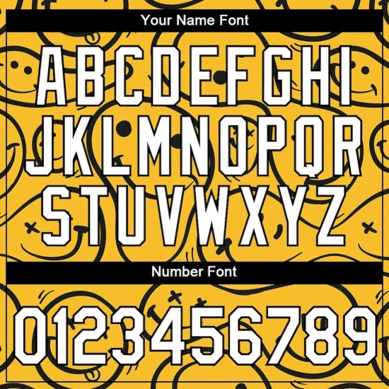 Custom Yellow White-Black 3D Pattern Design Smile Emoji Performance T-Shirt Custom Yellow White-Black 3D Pattern Design Smile Emoji Performance T-Shirt